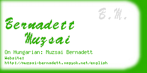 bernadett muzsai business card